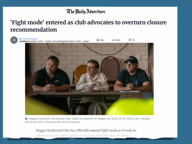 McCormack and McGirr MPs hit with the truth about greyhound racing